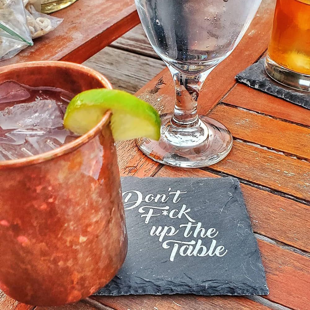 5 Slate Coasters for Laser Engraving