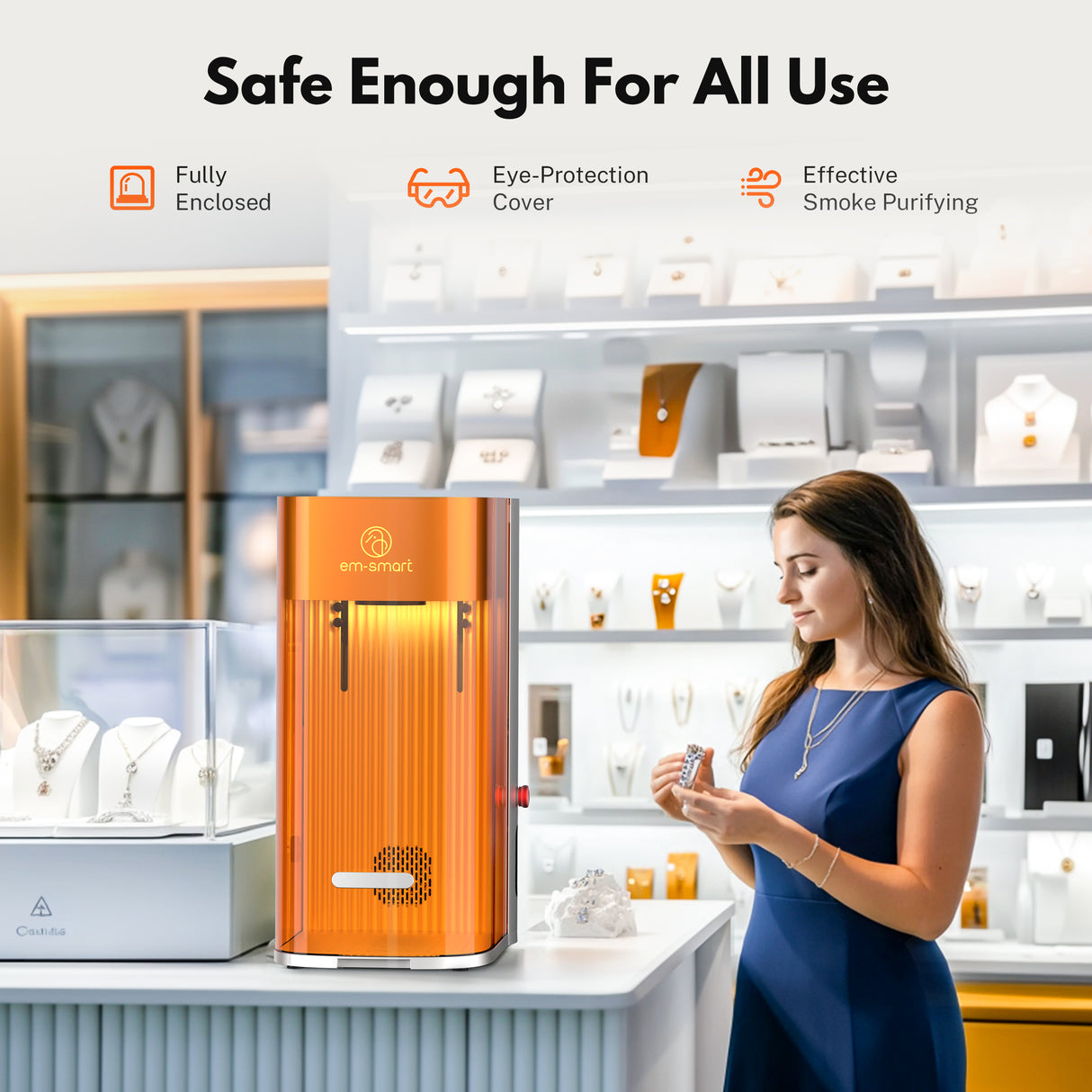 EM-Smart Dual SE 20W Fiber + 20W Diode Desktop Laser Engraver