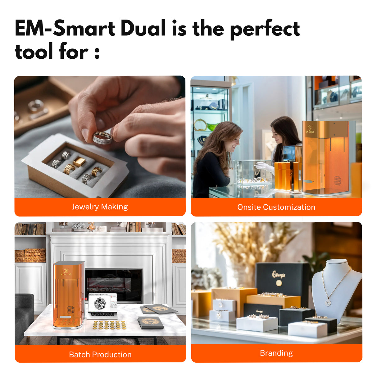 EM-Smart Dual SE 20W Fiber + 20W Diode Desktop Laser Engraver