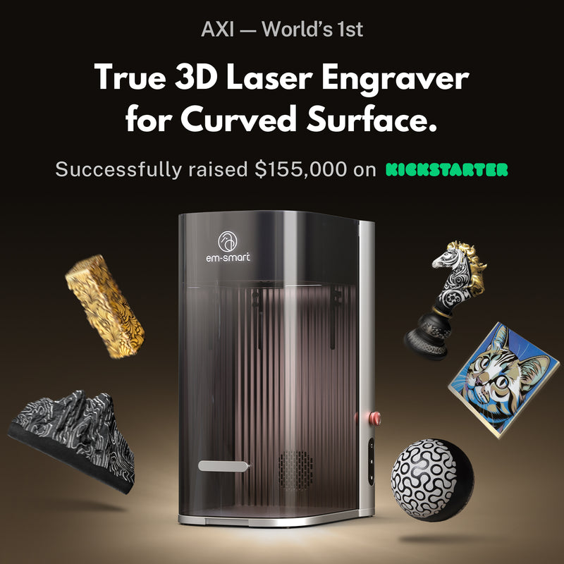 em-smart AXI True 3D Desktop Laser Engraver