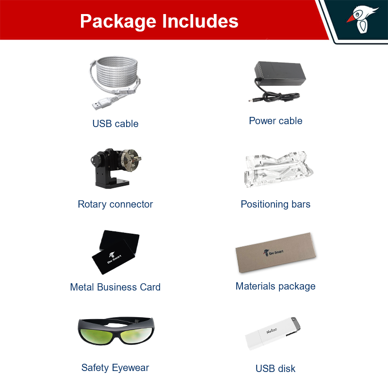 EM-Smart Nova - 20W/25W Laser Engraving Machine with Rotary