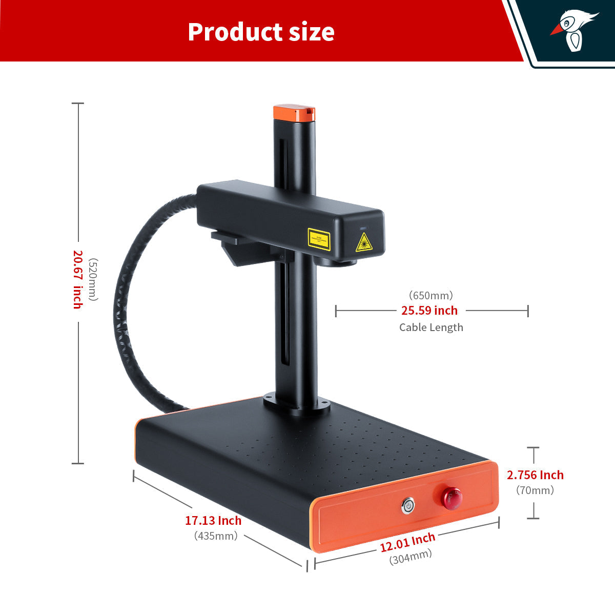 EM-Smart Basic 20W/25W Fiber Laser Engraver