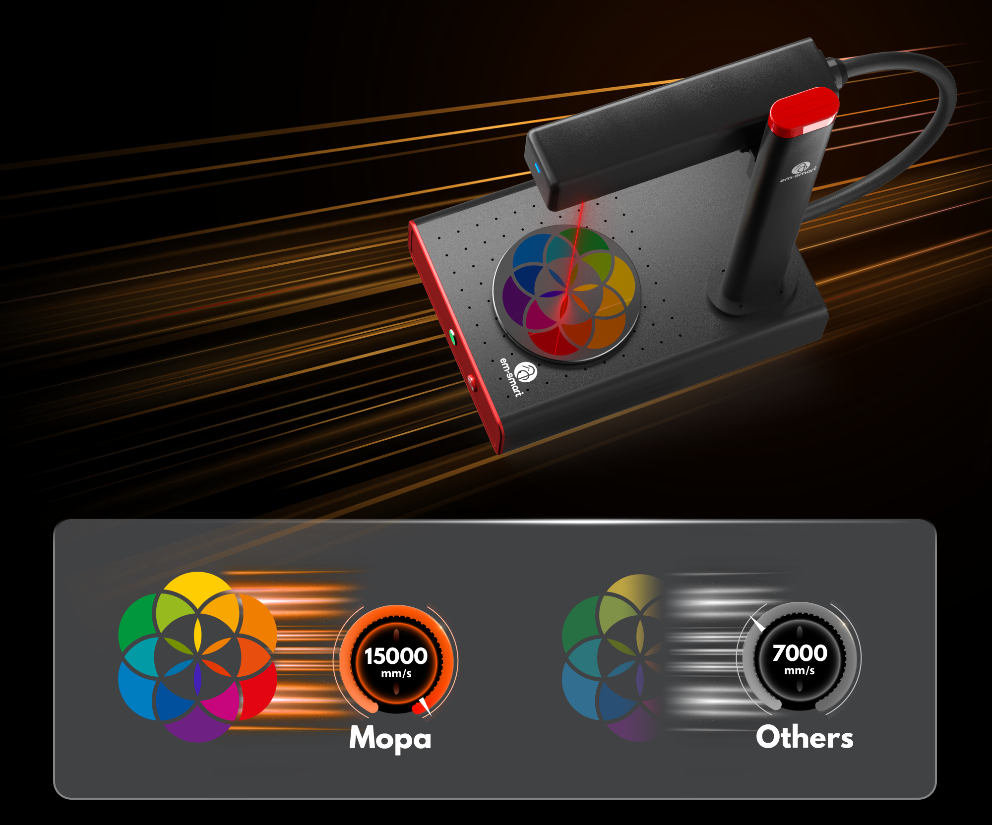 EM-Smart Mopa - JPT Color Laser Engraver – Vivid Color Engraving on All Metals