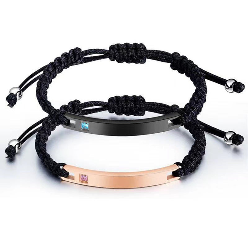 Bracelet gravé personnalisé pour hommes et femmes (5 pièces) 