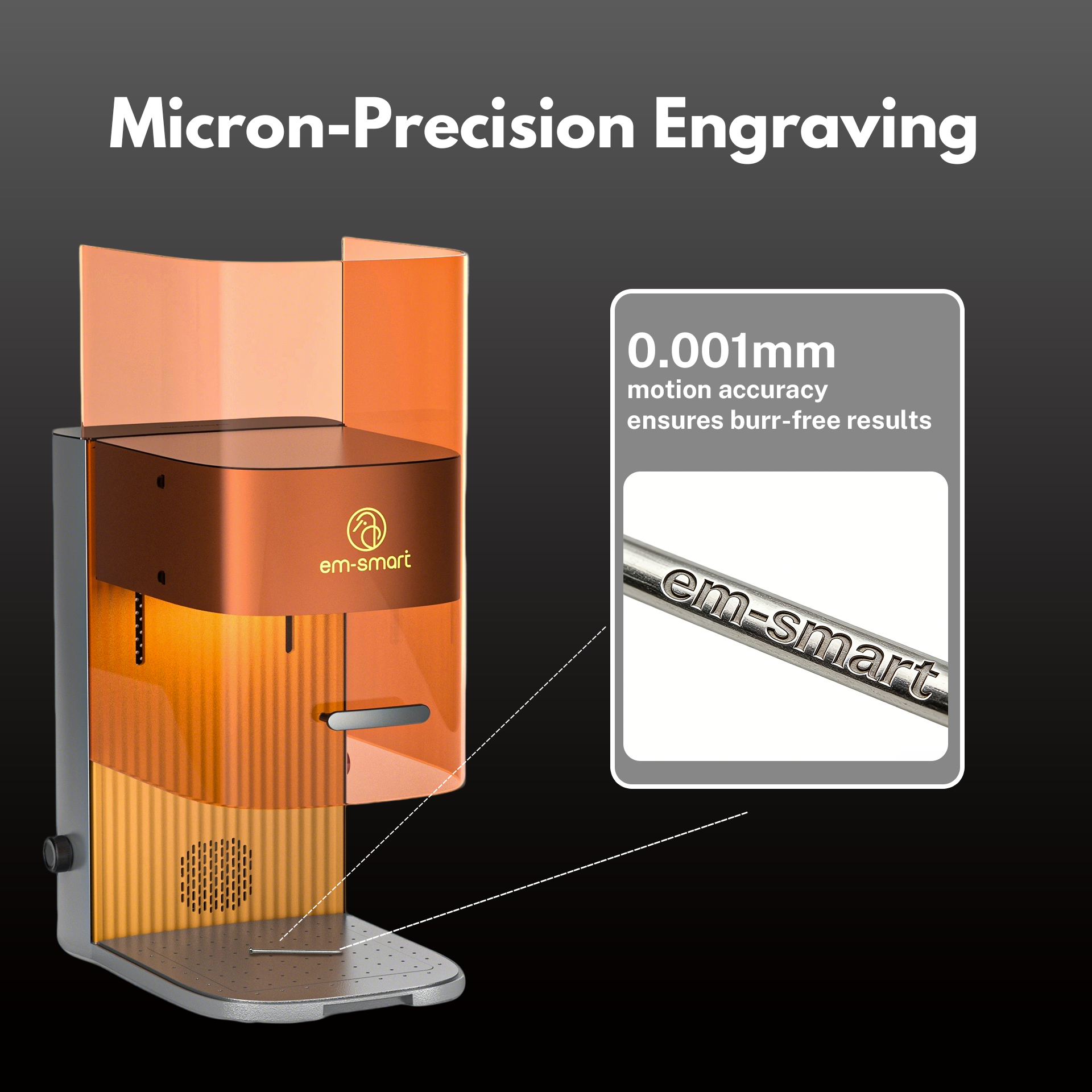 Graveur laser de bureau EM-Smart Dual SE 20W fibre + 20W diode