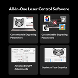 Grabador láser de escritorio EM-Smart Dual 2 30W Mopa + Diodo 20W