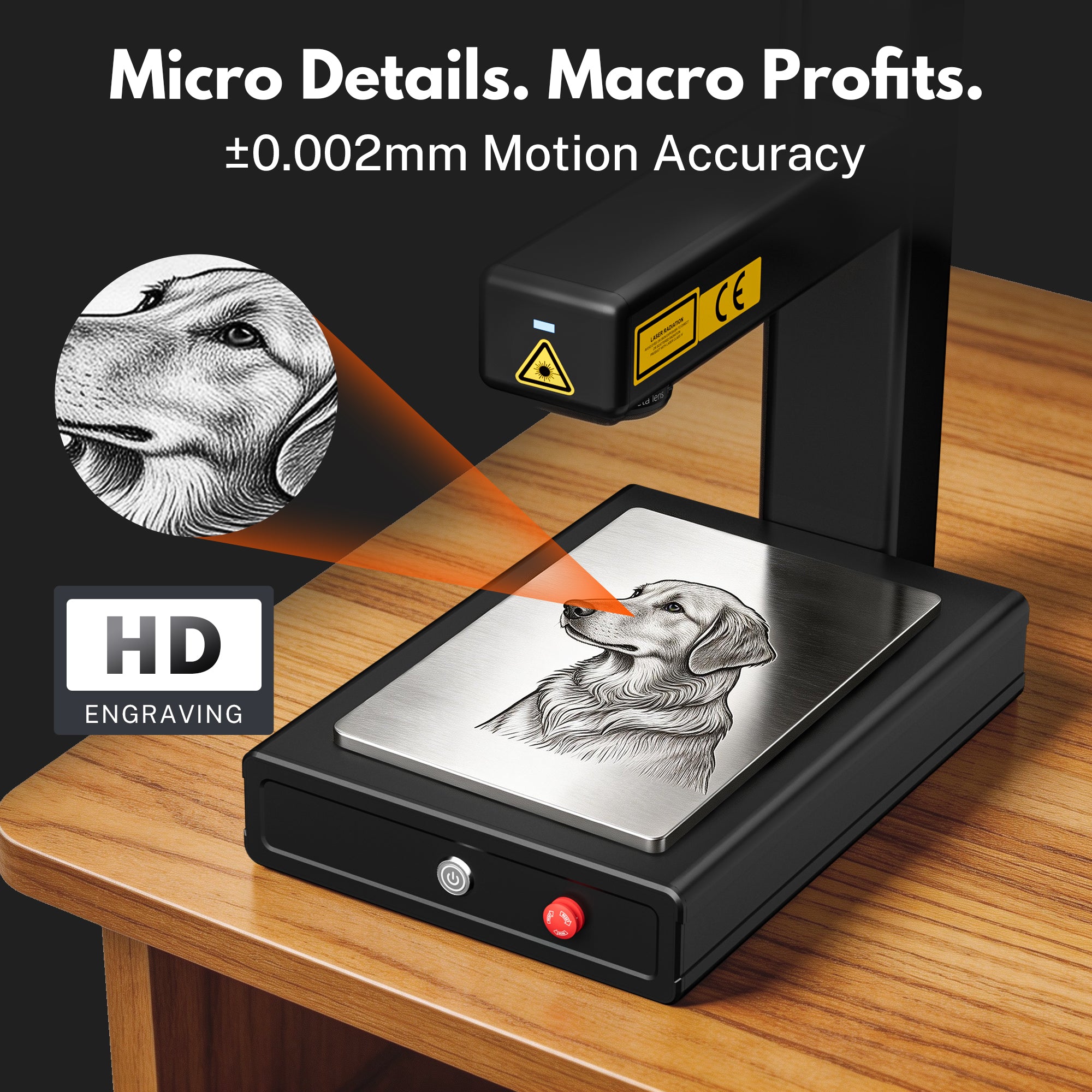 EM-Smart Nova - Macchina per incisione laser 20W/25W con motore rotante
