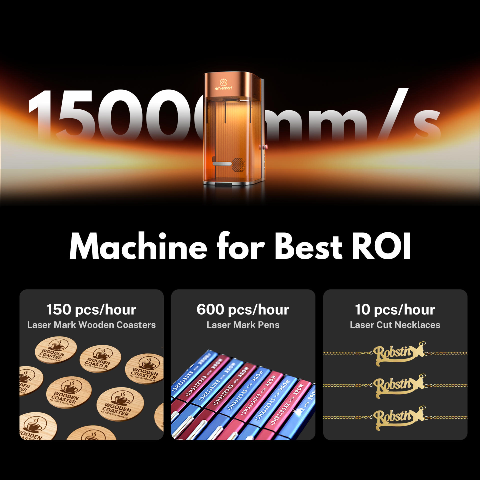 Incisore laser da tavolo EM-Smart Dual 2 30W Mopa + 20W Diodo