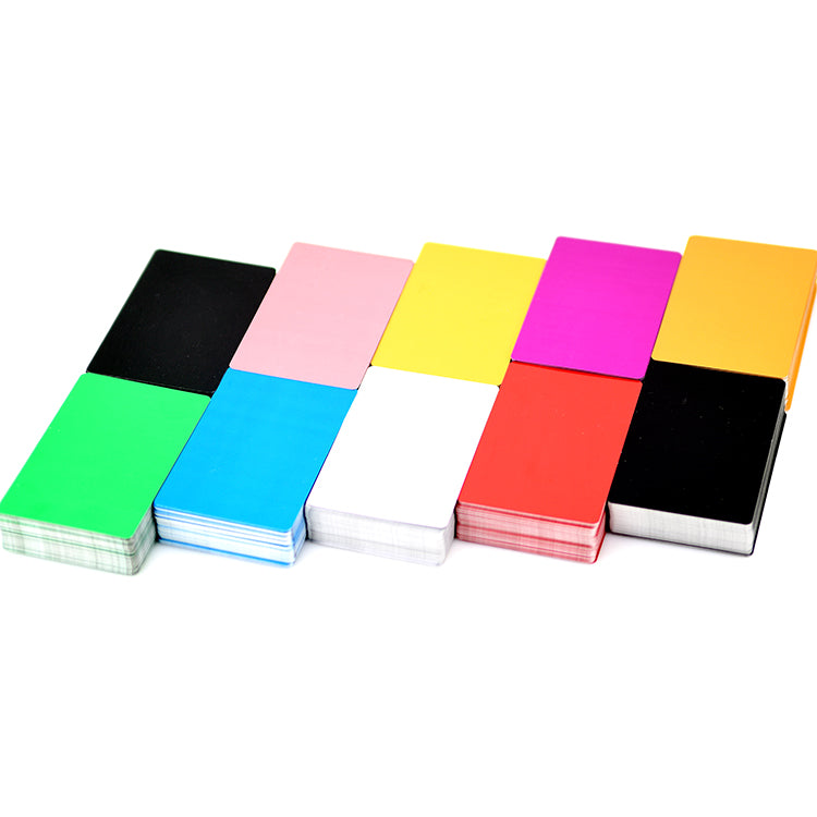 Blanko-Visitenkarten aus Metall (100 Stück)