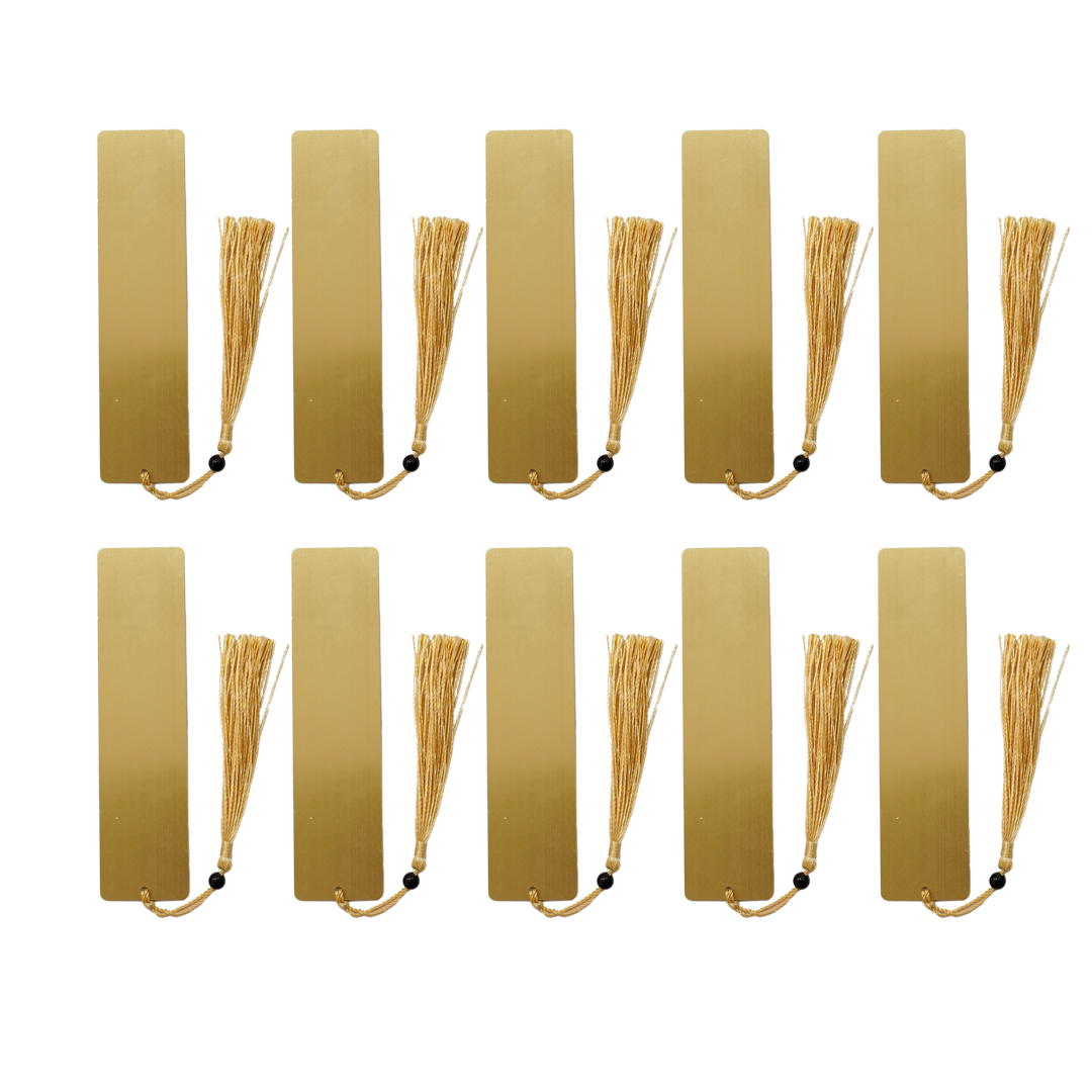 Segnalibro in metallo fai da te (6 pezzi) – Vuoto e pronto per l'incisione