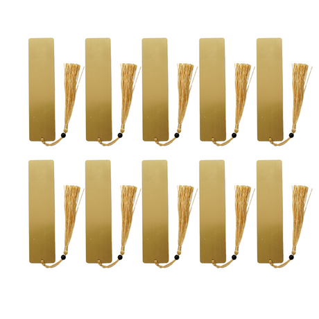 DIY-Lesezeichen aus Metall (6 Stück) – Roh & bereit zum Gravieren