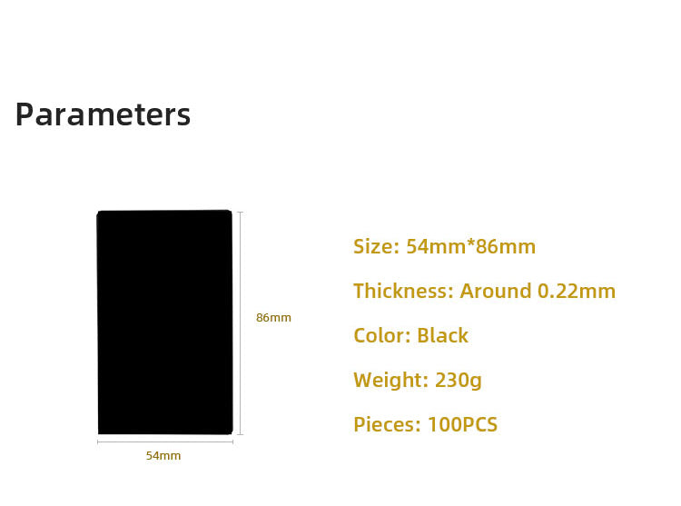 Blanko-Visitenkarten aus Metall (100 Stück)